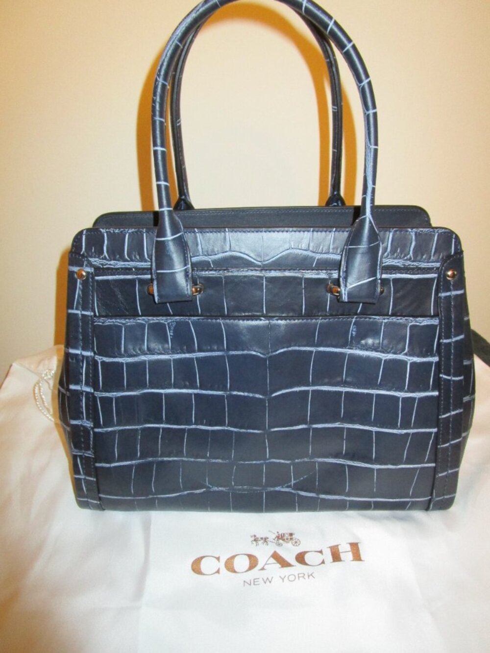 Coach Denim Croco Swagger - Picture 3 of 13